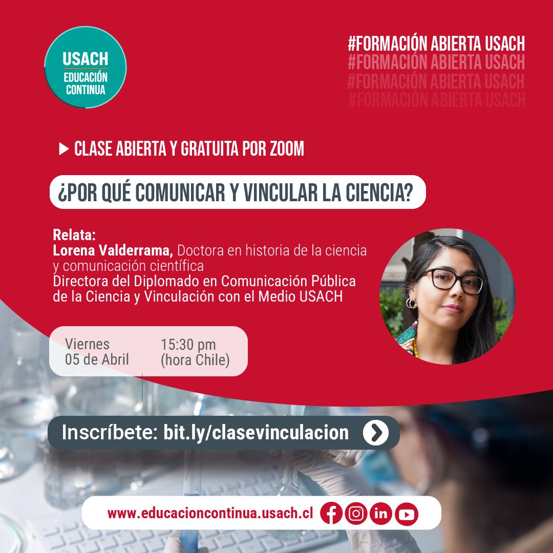 Clase abierta y gratuita | ¿Por qué comunicar y vincular la ciencia?