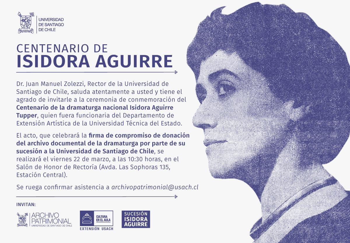 El Centenario de Isidora Aguirre en la USACH