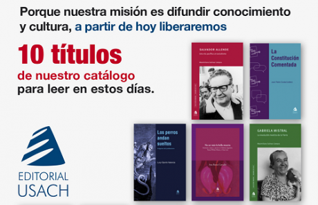Editorial USACH libera diez títulos en versión digital para lectura online y descarga gratuita