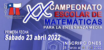 Últimos días para inscribirse al Campeonato Escolar de Matemáticas