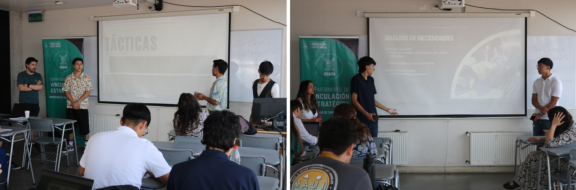 Estudiantes de Periodismo presentan sus trabajos de finalización de la asignatura.