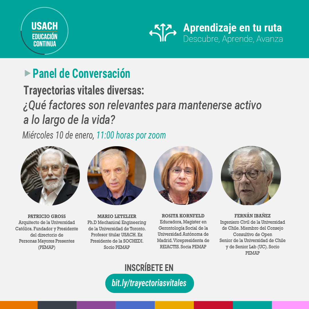 Panel Trayectorias vitales diversas: ¿Qué factores son relevantes para mantenerse activo a lo largo de la vida?