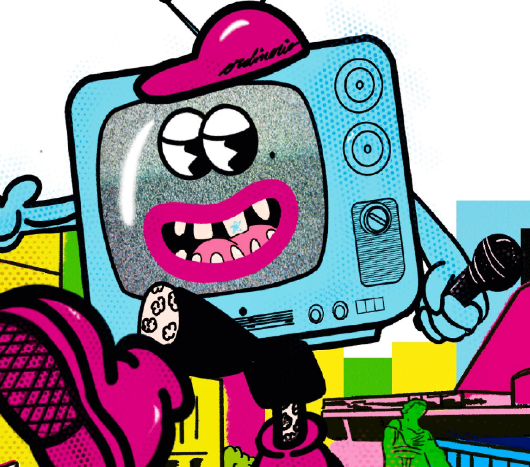 televisor andando