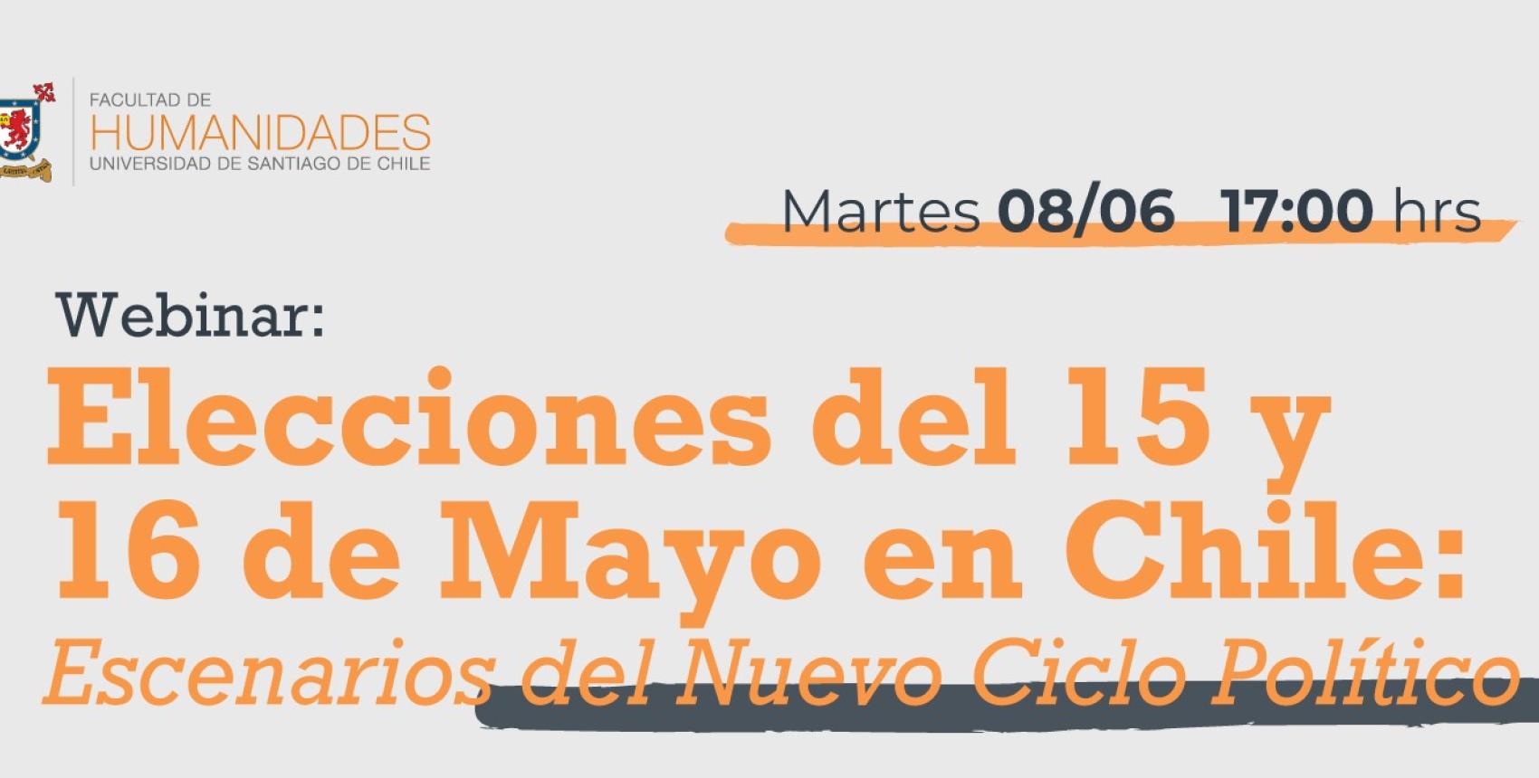 Webinar "Elecciones del 15 y 16 de mayo en Chile: Escenarios del nuevo ciclo político"