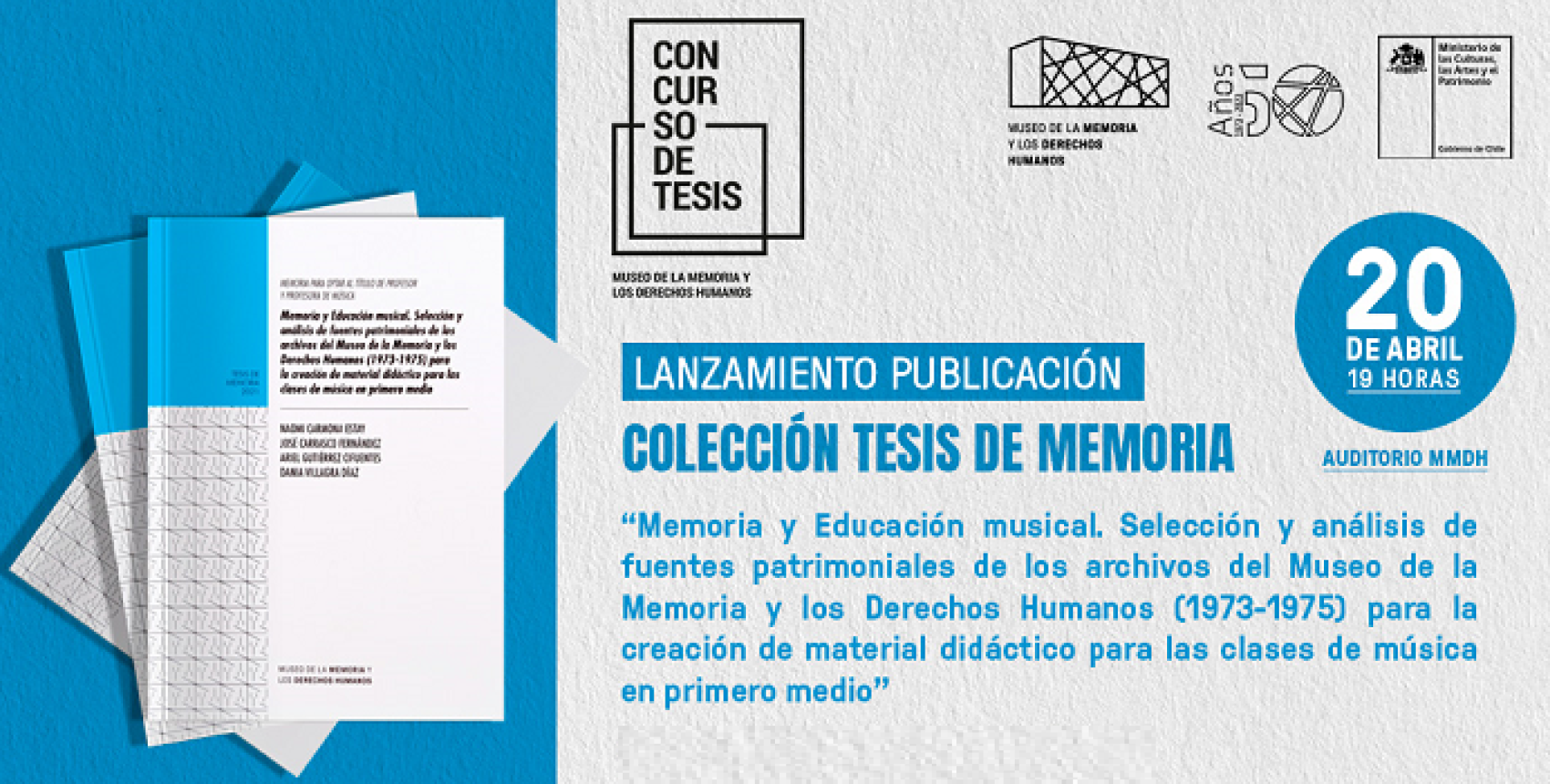 Lanzamiento publicación Concurso de Tesis 2021