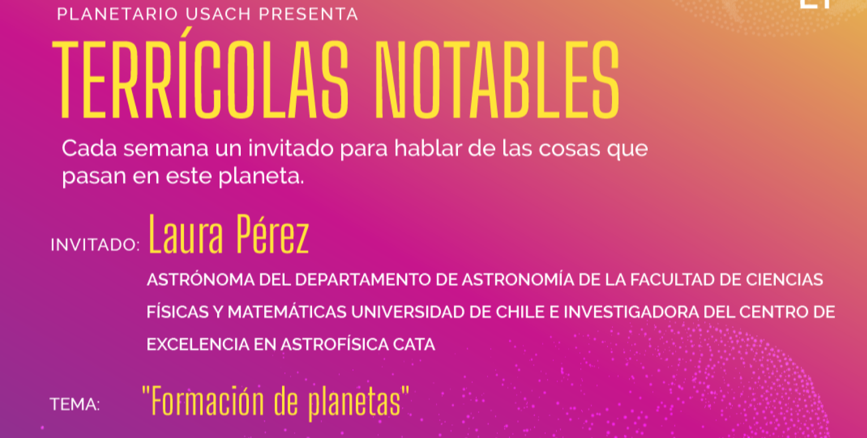 Terrícolas Notables: Laura Pérez, astrónoma galardonada por la Academia Mundial de Ciencias