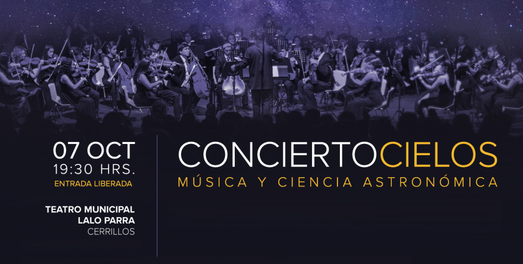 CONCIERTO CIELOS: Música y Ciencia Astronómica en la comuna de Cerrillos