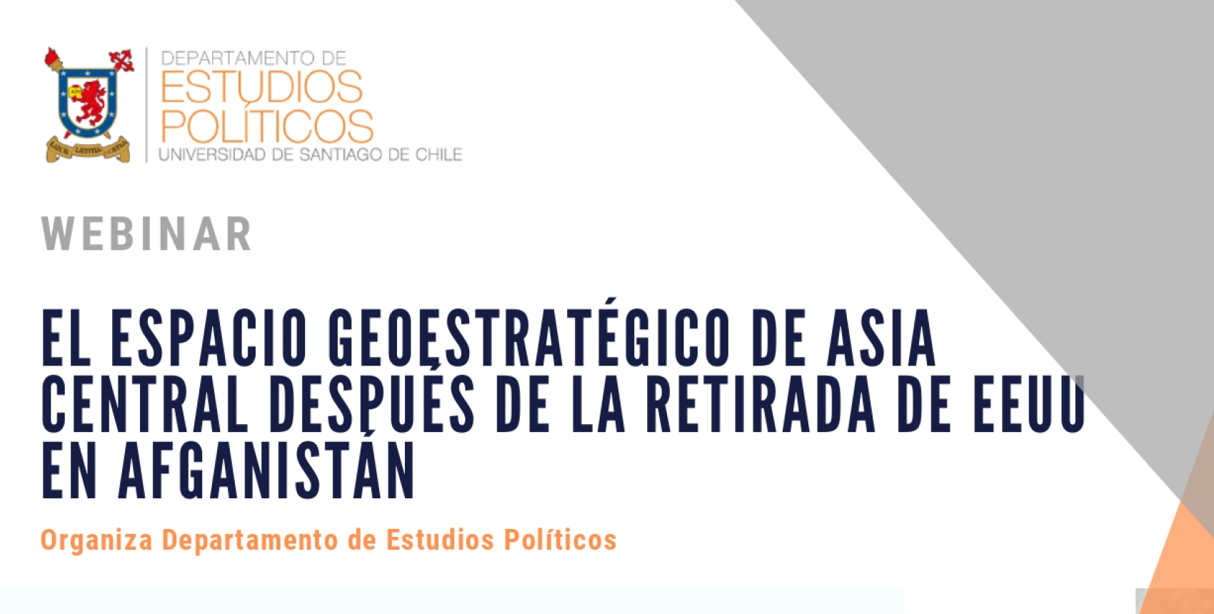 Webinar El Espacio Geoestratégico de Asia Central después de la retirada de EE.UU. en Afganistán