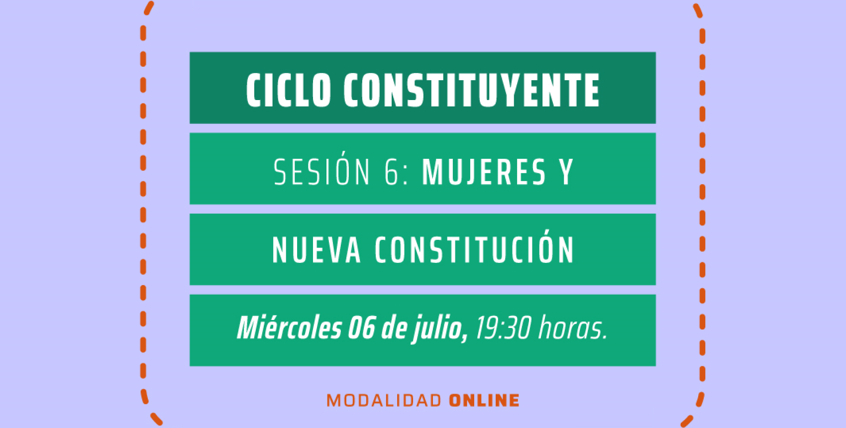 Ciclo Constituyente: Mujeres en la Nueva Constitución