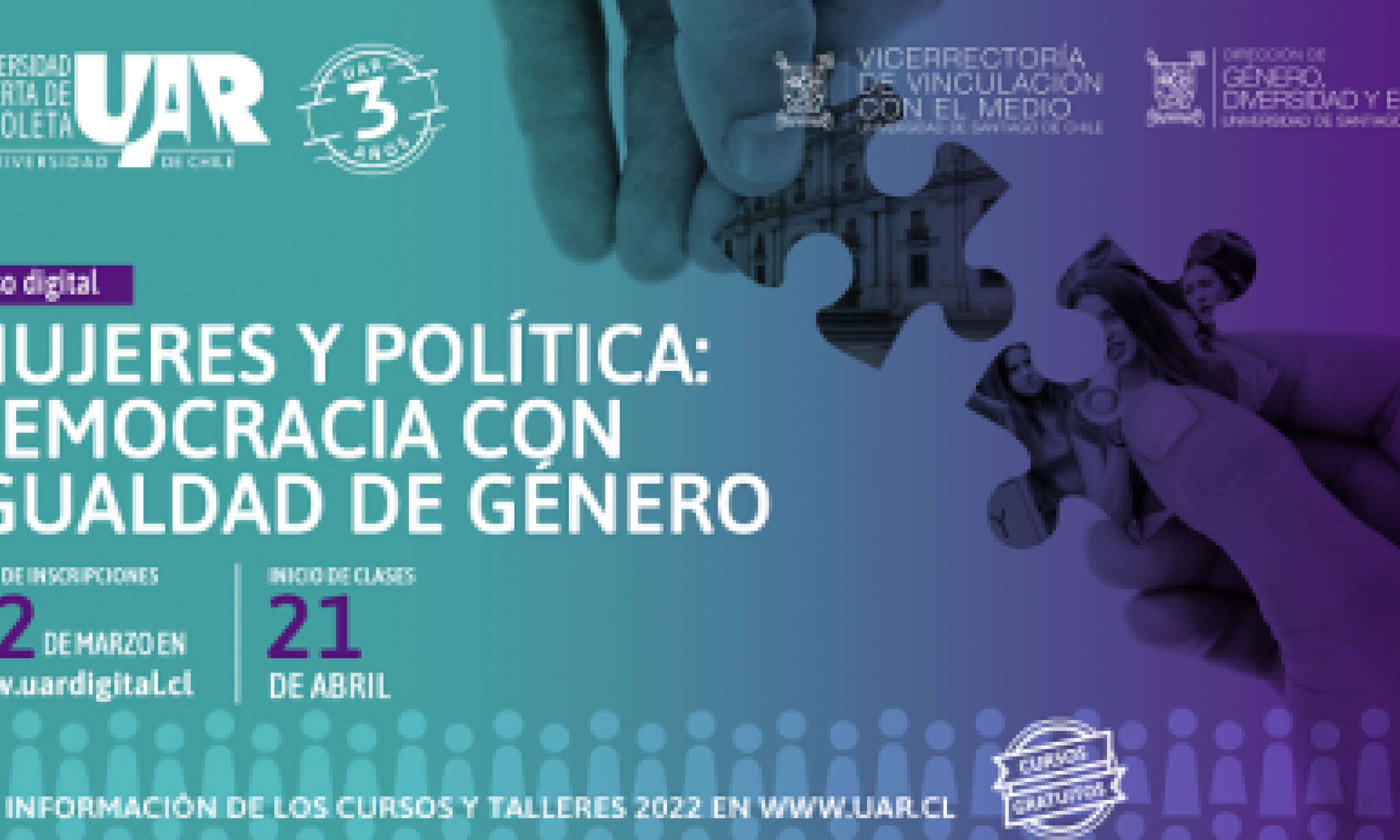Inscríbete al curso Mujeres y Política: Democracia con Igualdad de Género